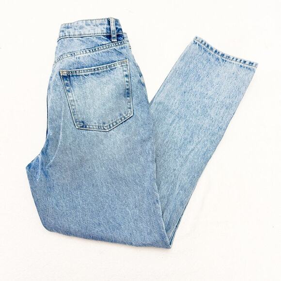 Lovers and Friends High Rise Rigid Slim Straight Button Fly Denim Jeans Size 24 - Picture 10 of 10